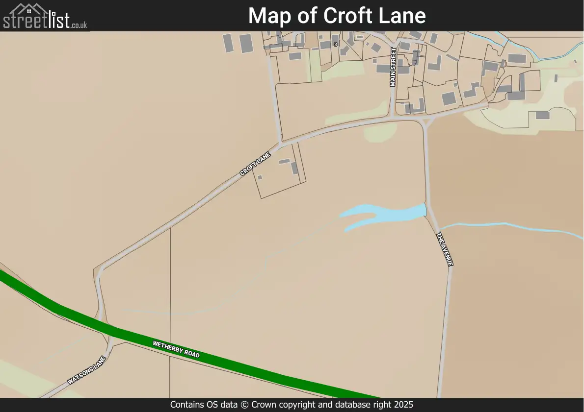 Map of Croft Lane