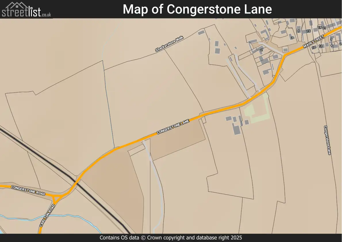 Map of Congerstone Lane