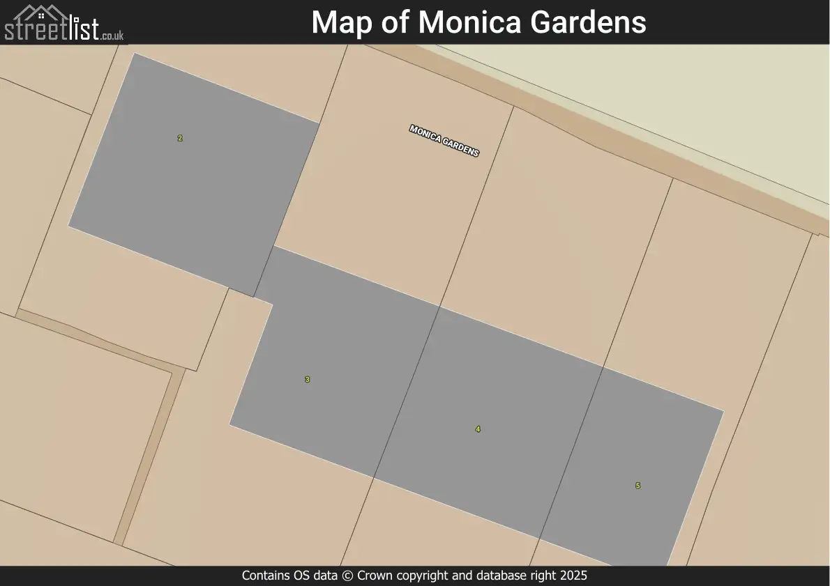 Map of Monica Gardens