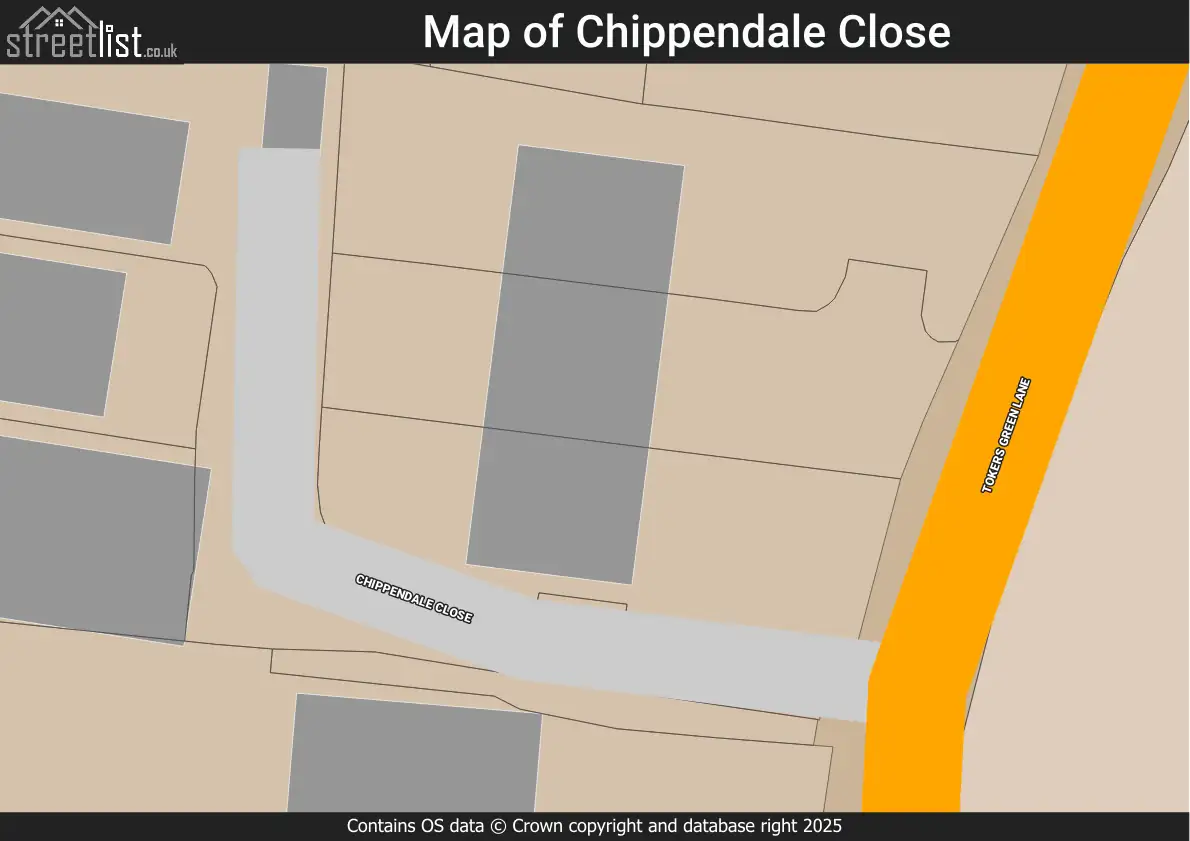 Map of Chippendale Close