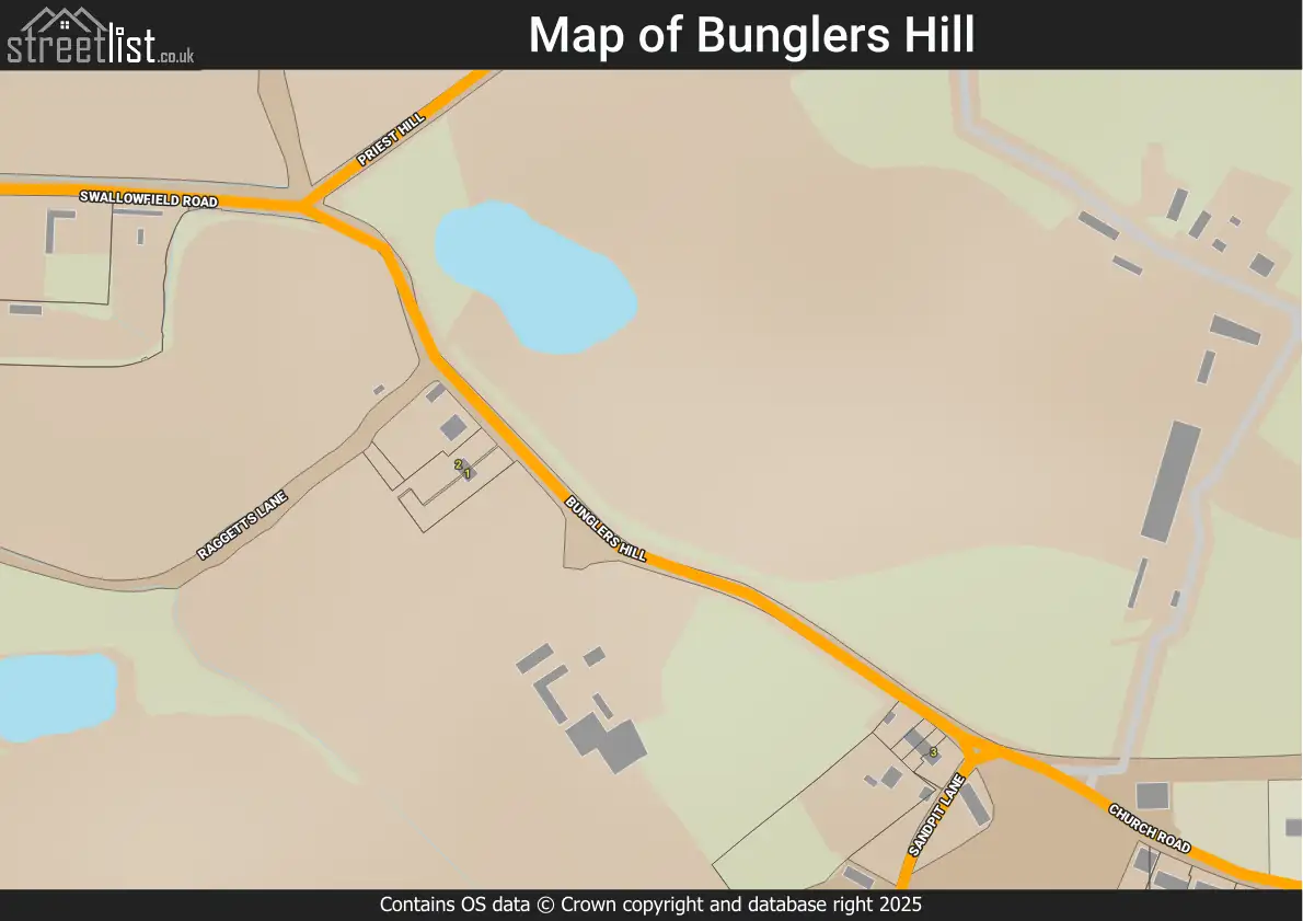 Map of Bunglers Hill
