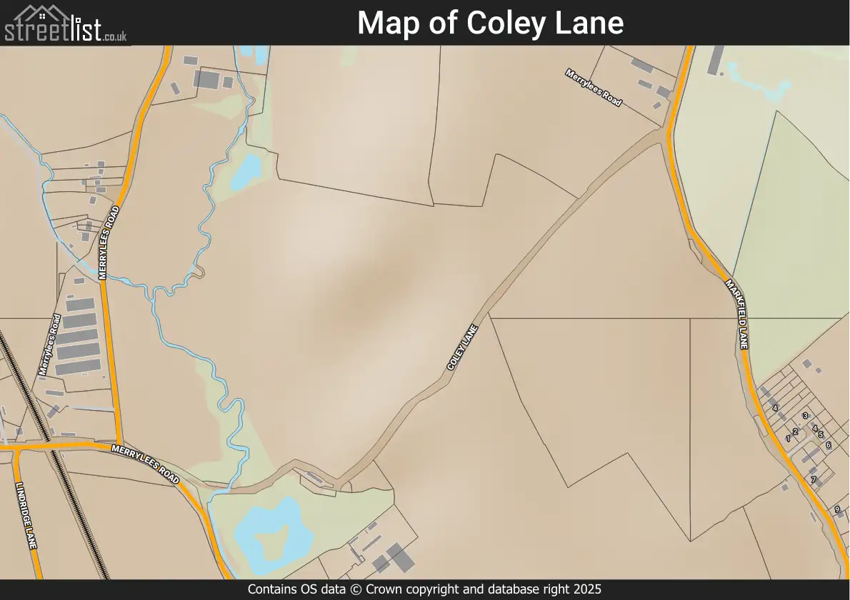 Map of Coley Lane