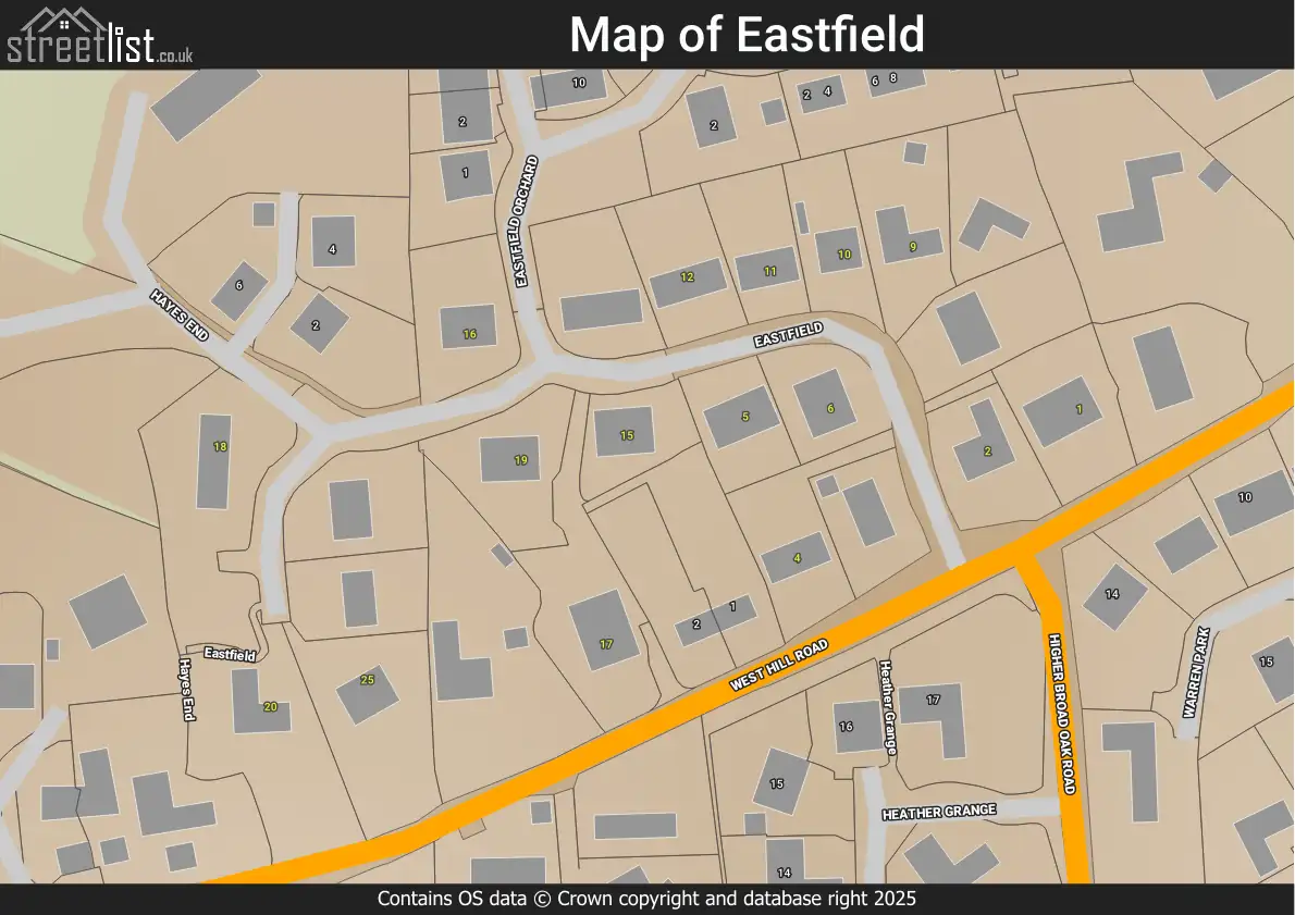 Map of Eastfield