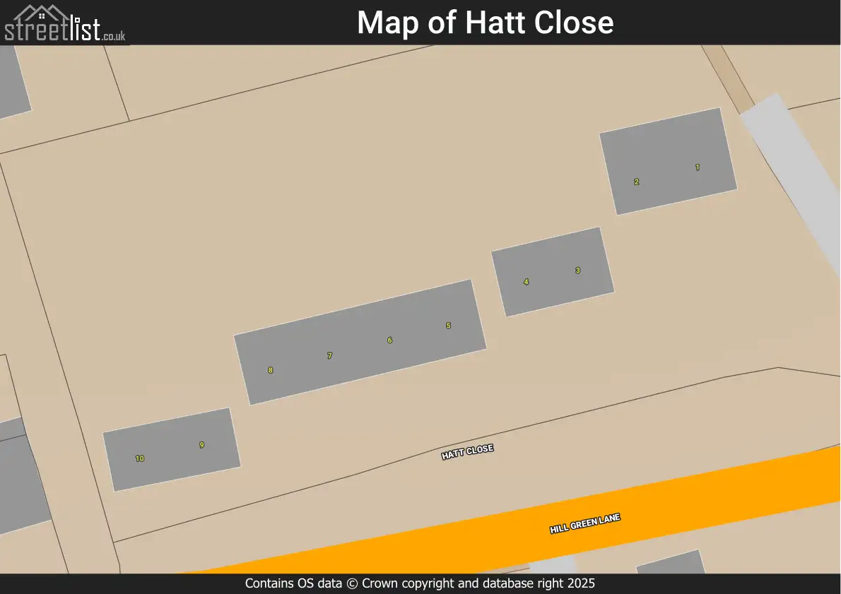 Map of Hatt Close