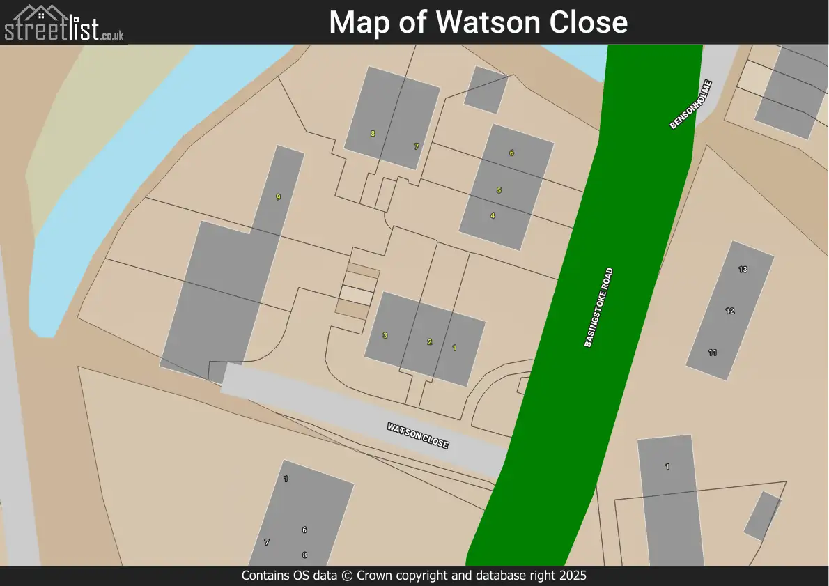 Map of Watson Close