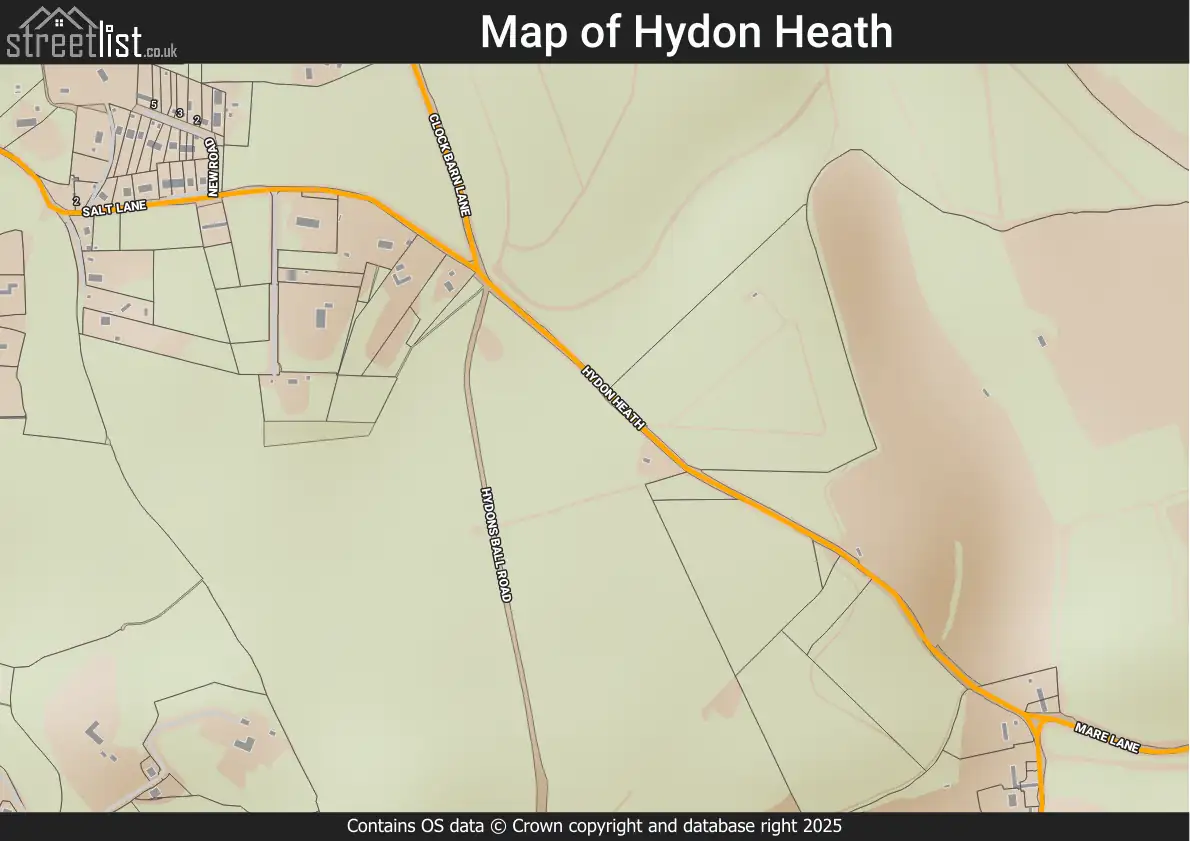 Map of Hydon Heath