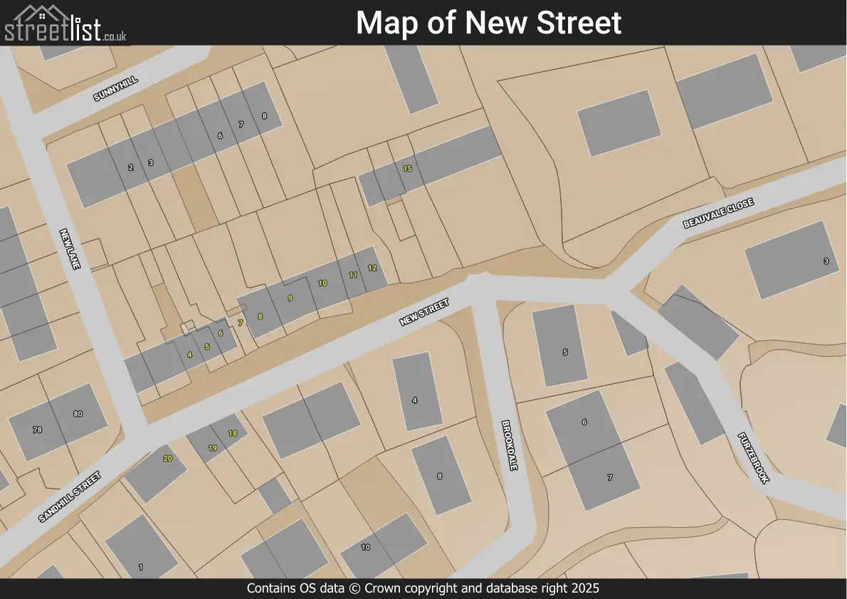 Map of New Street