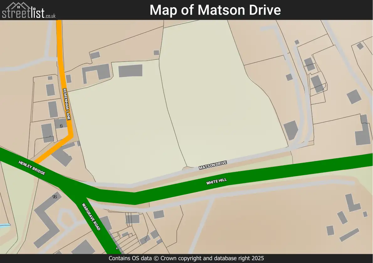 Map of Matson Drive