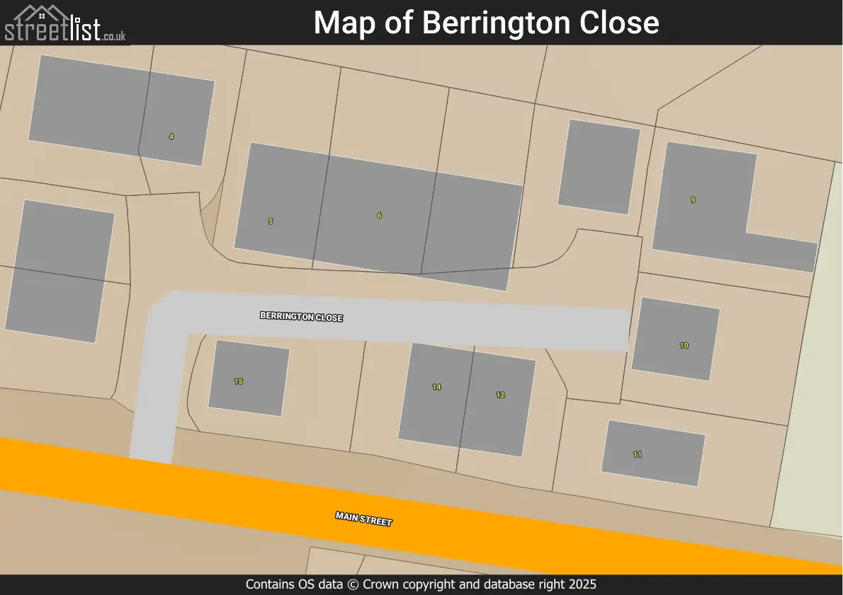 Map of Berrington Close
