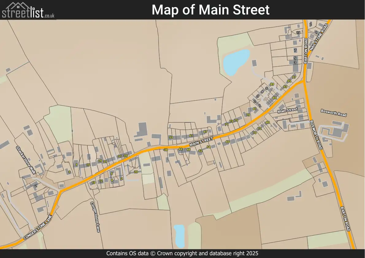 Map of Main Street