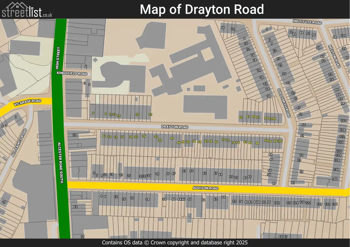 Map of Drayton Road