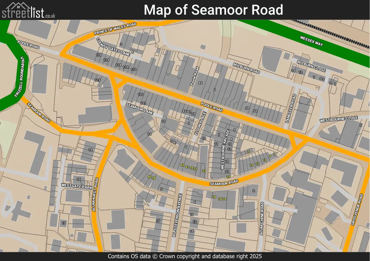 Map of Seamoor Road