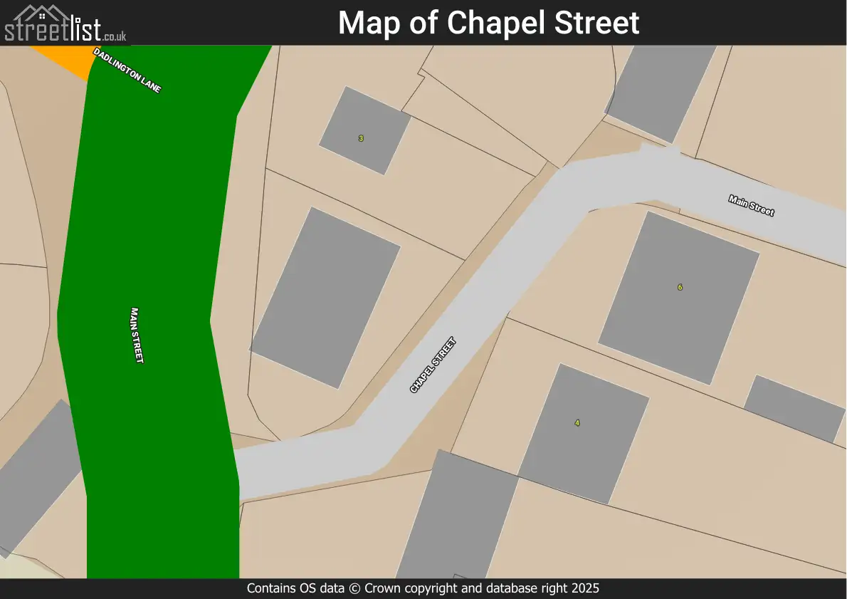 Map of Chapel Street