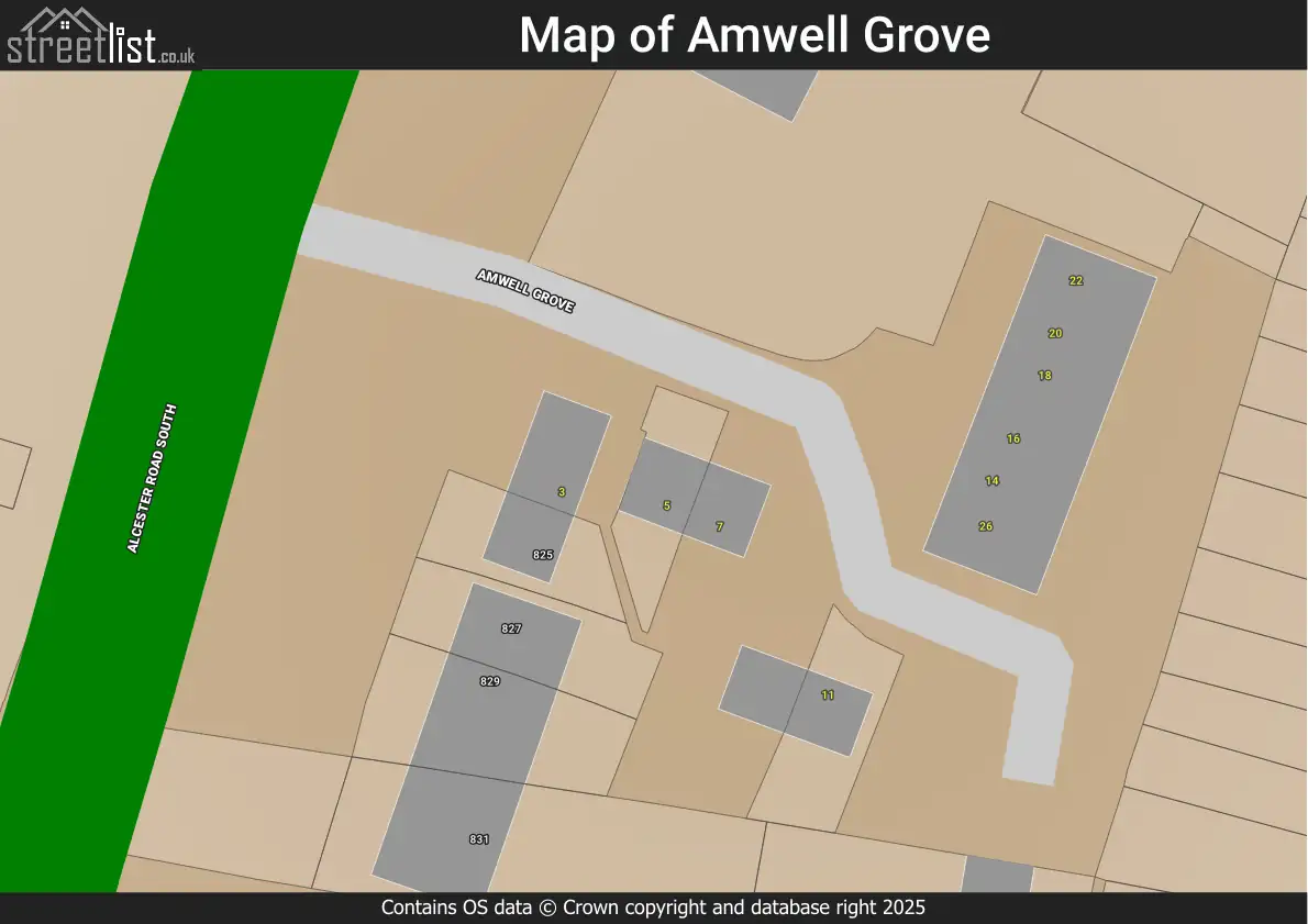 Map of Amwell Grove