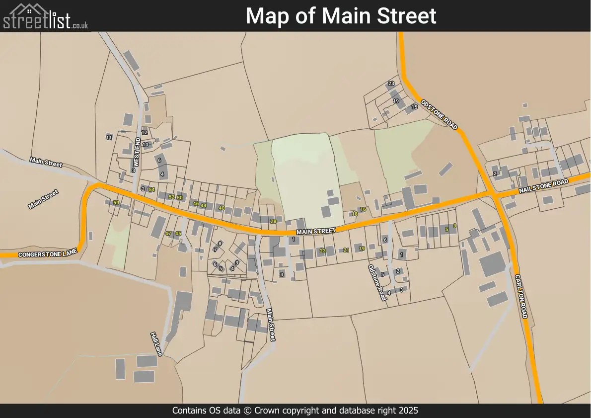 Map of Main Street
