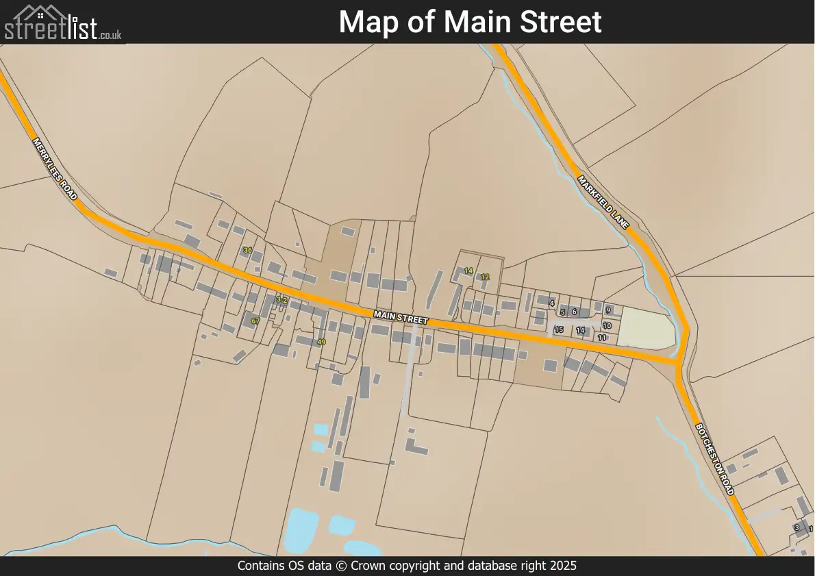Map of Main Street