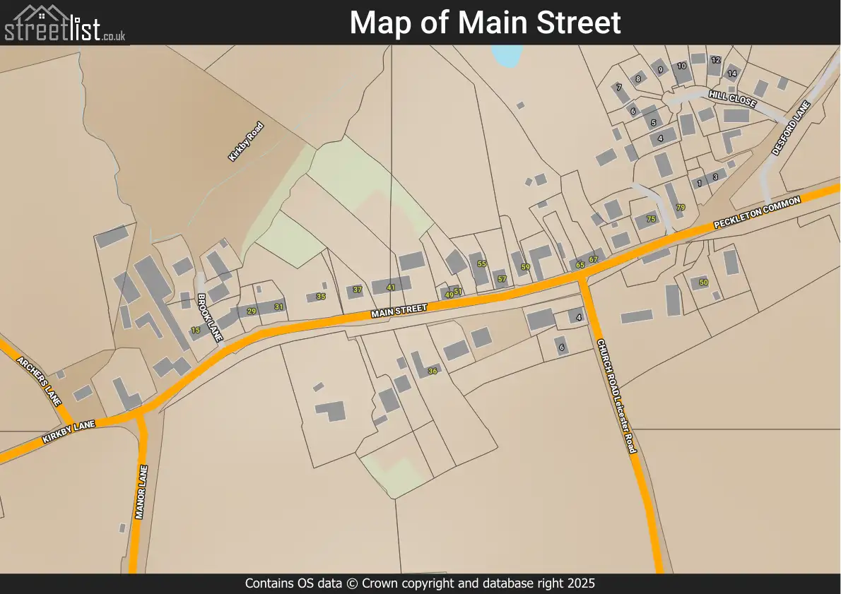 Map of Main Street