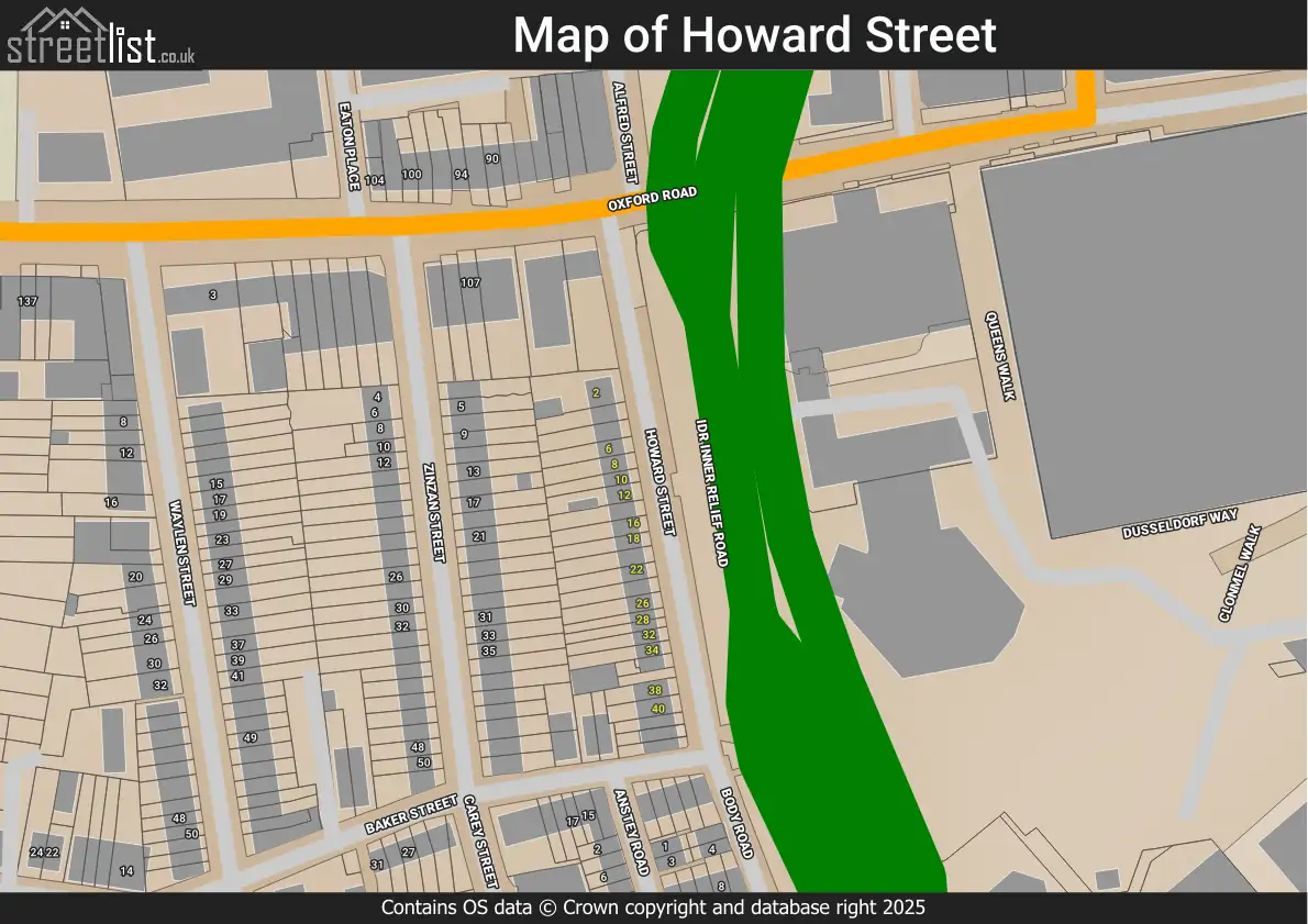 Howard Street in Reading, Berkshire - maps, house prices & crime stats ...