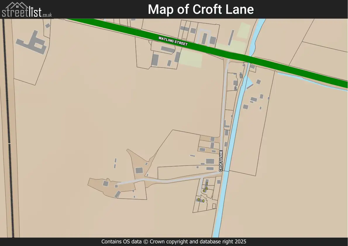 Croft Lane, Gailey, Staffordshire | Street map, property and local ...