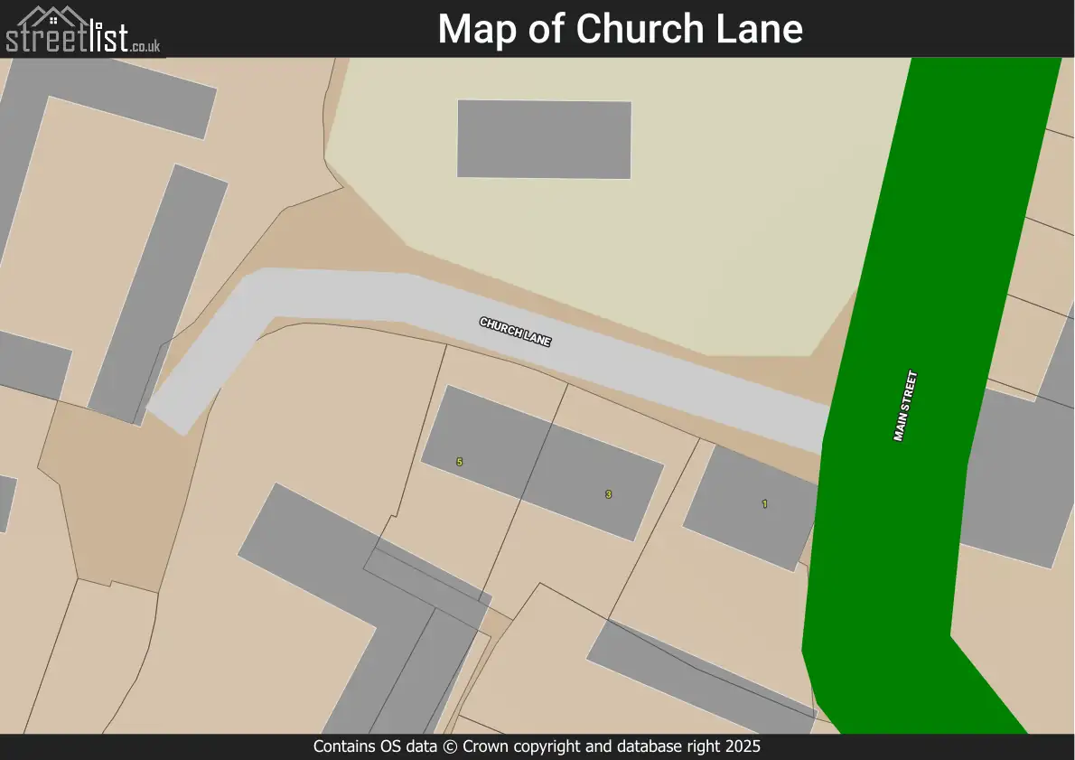 Map of Church Lane