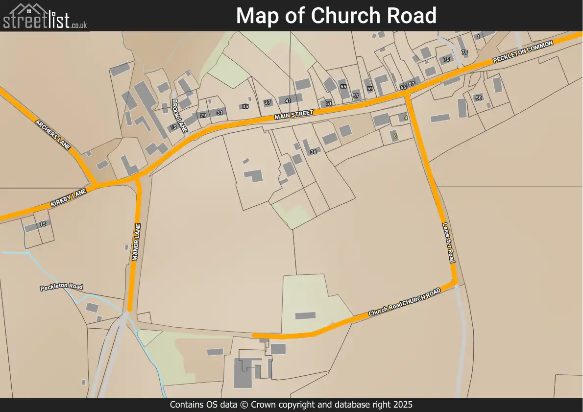Map of Church Road