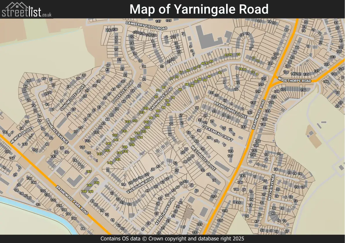 Map of Yarningale Road