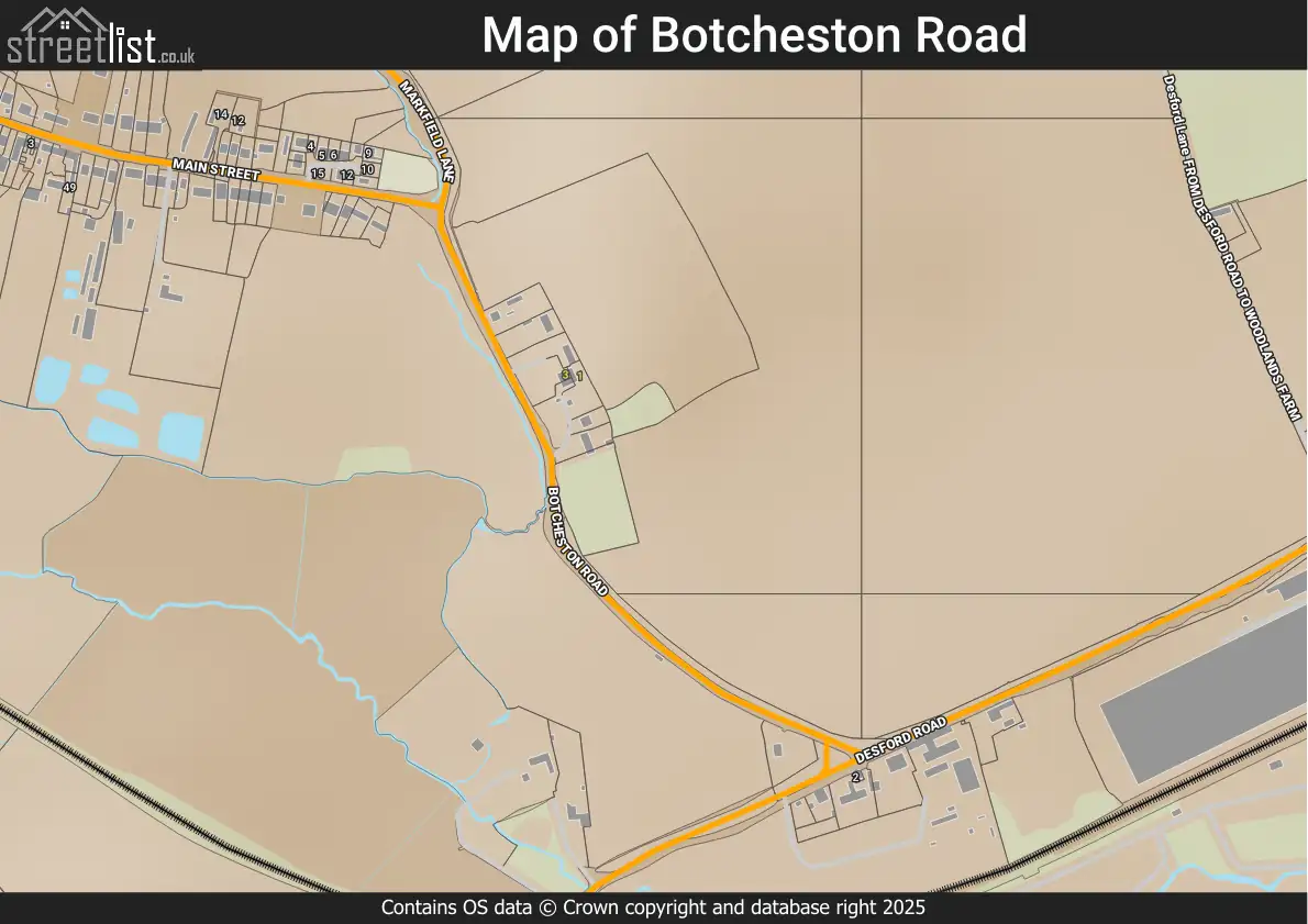 Map of Botcheston Road