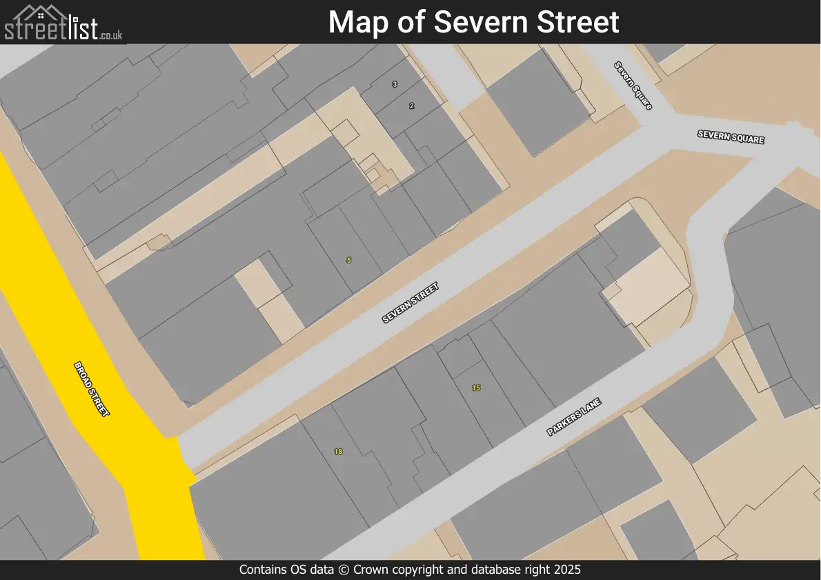 Map of Severn Street
