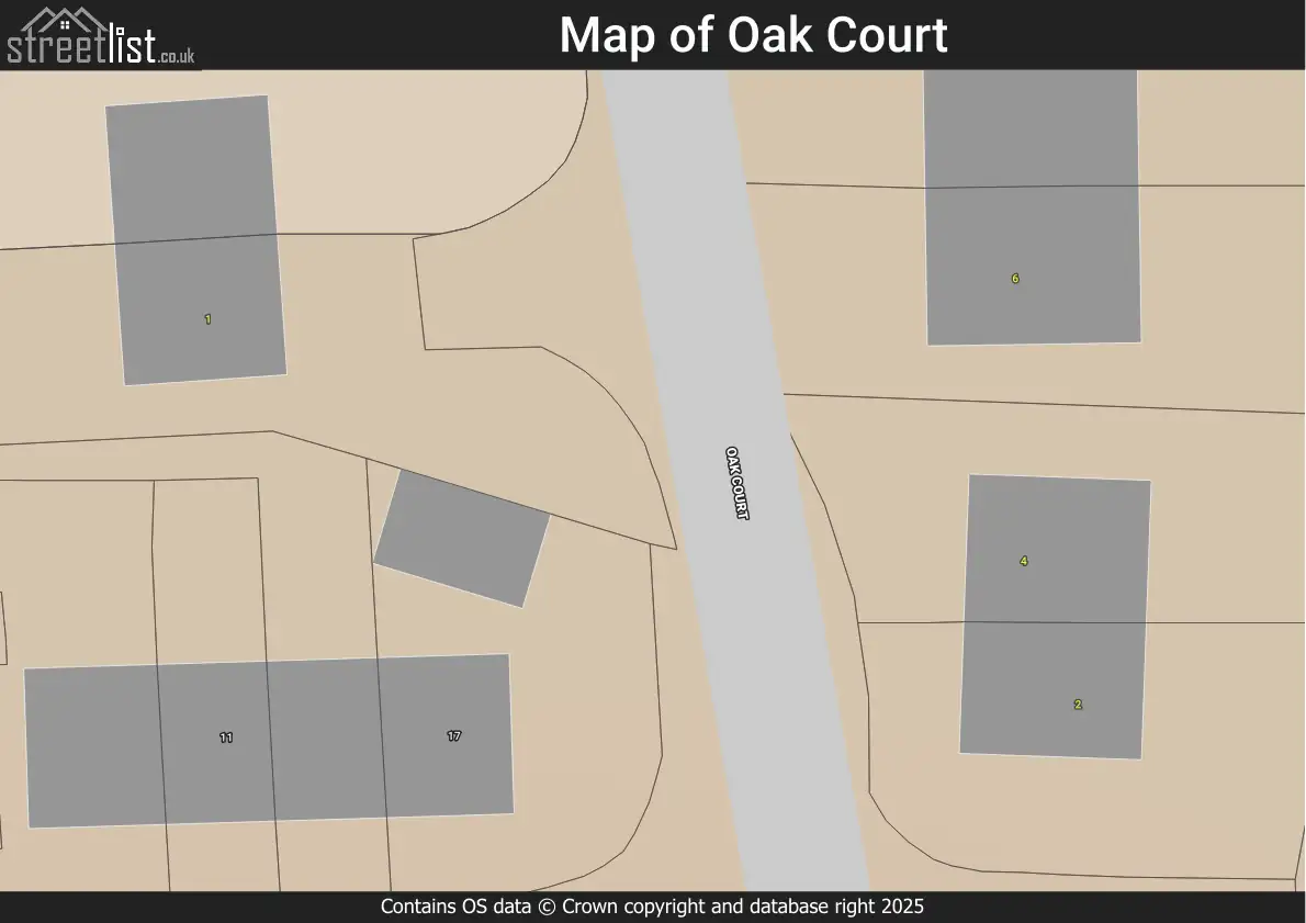 Map of Oak Court