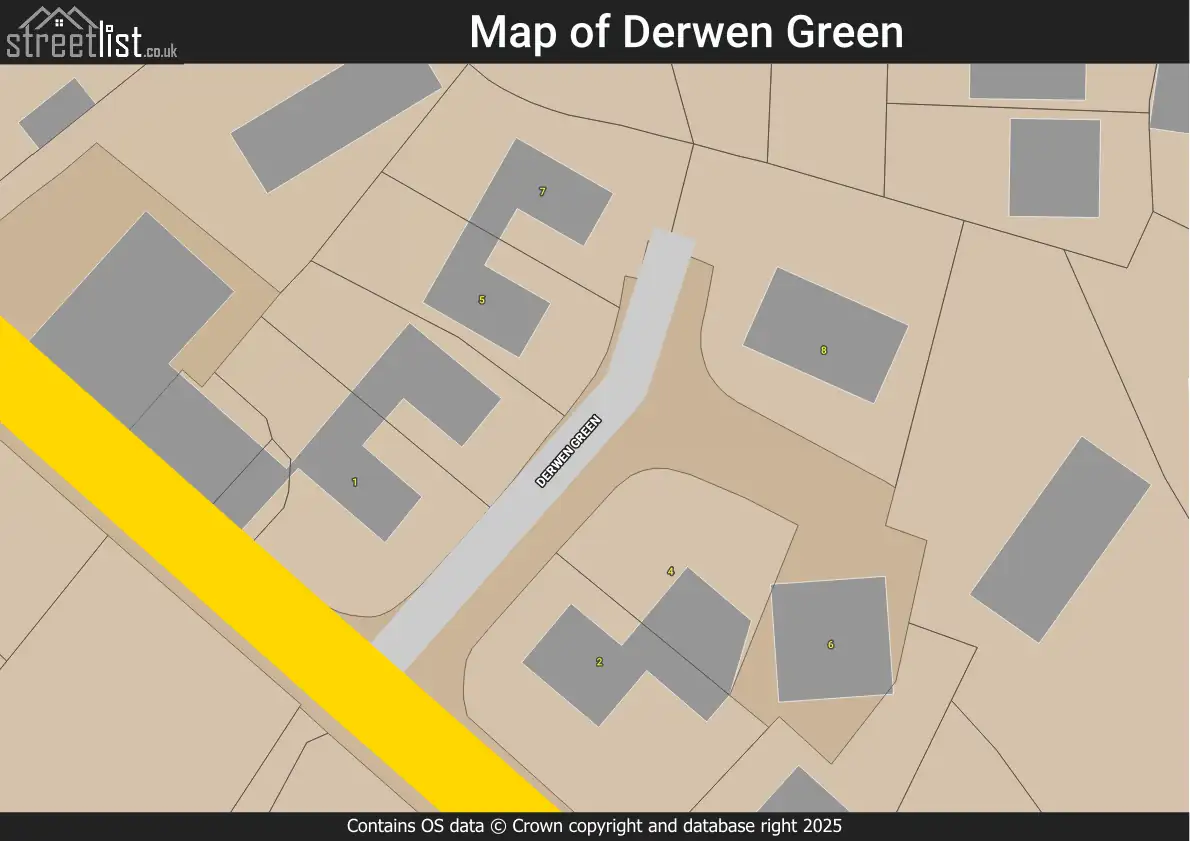 Map of Derwen Green