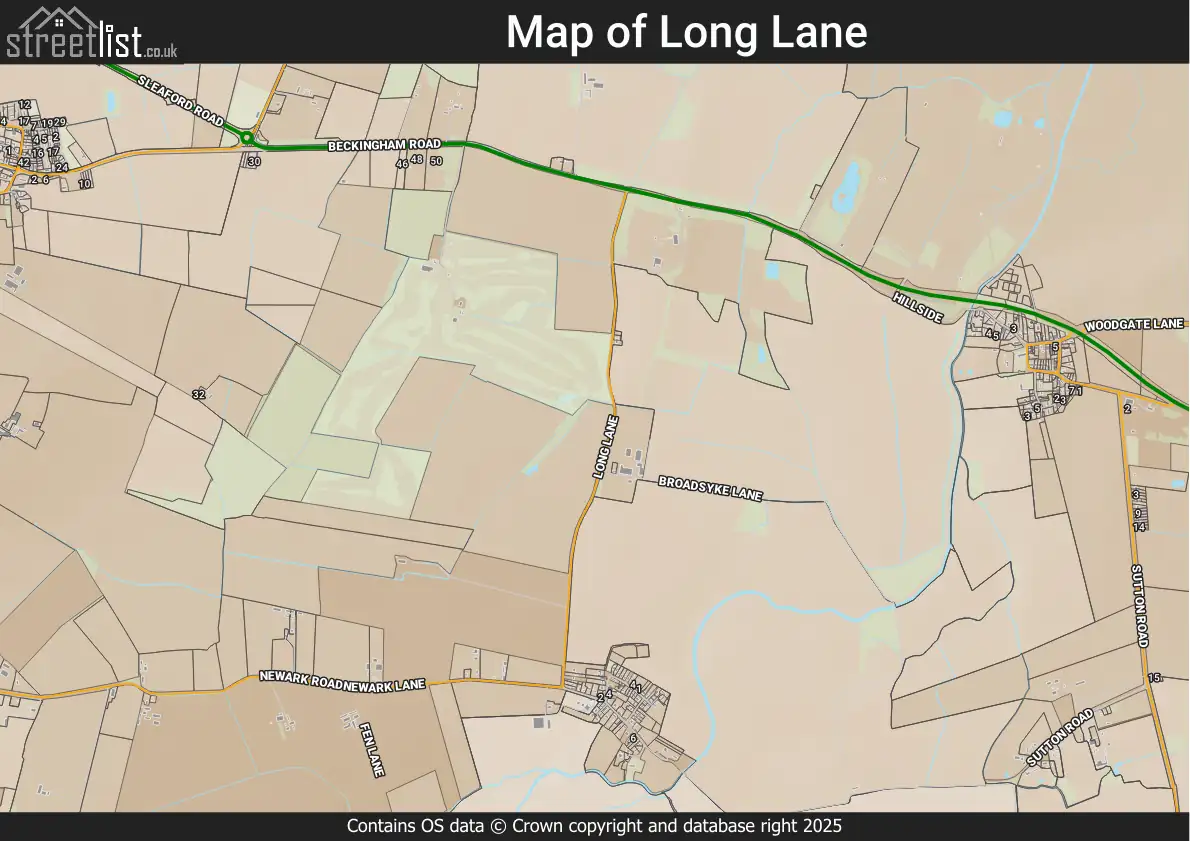 Map of Long Lane