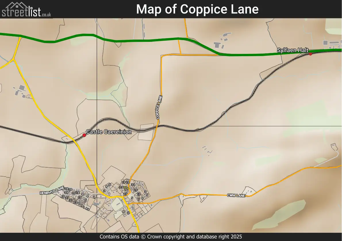 Map of Coppice Lane