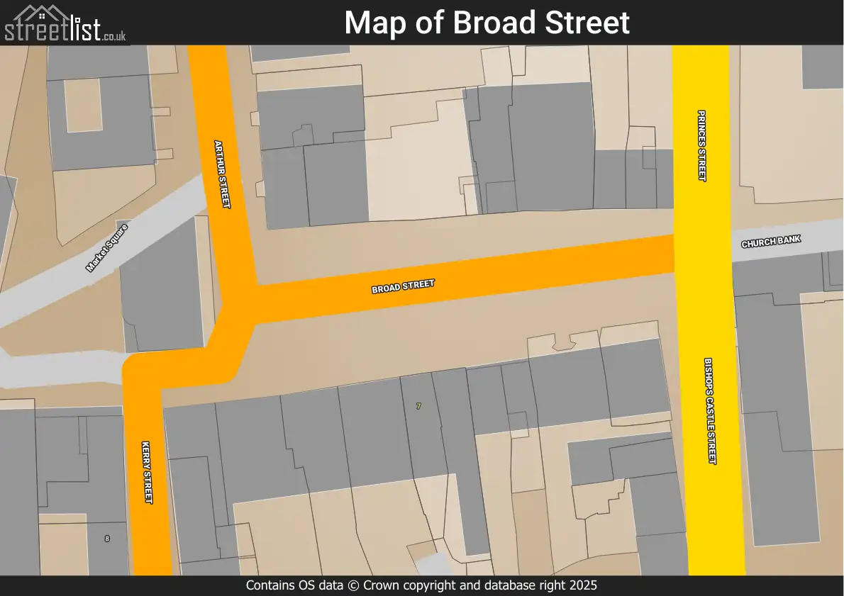 Map of Broad Street