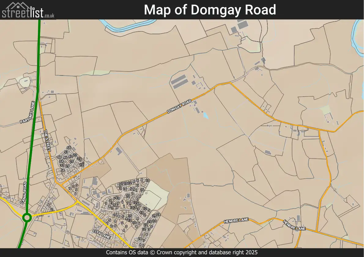 Map of Domgay Road