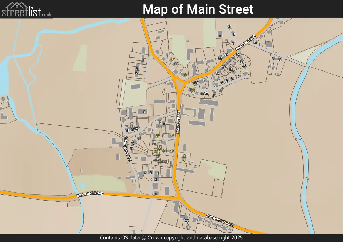 Map of Main Street