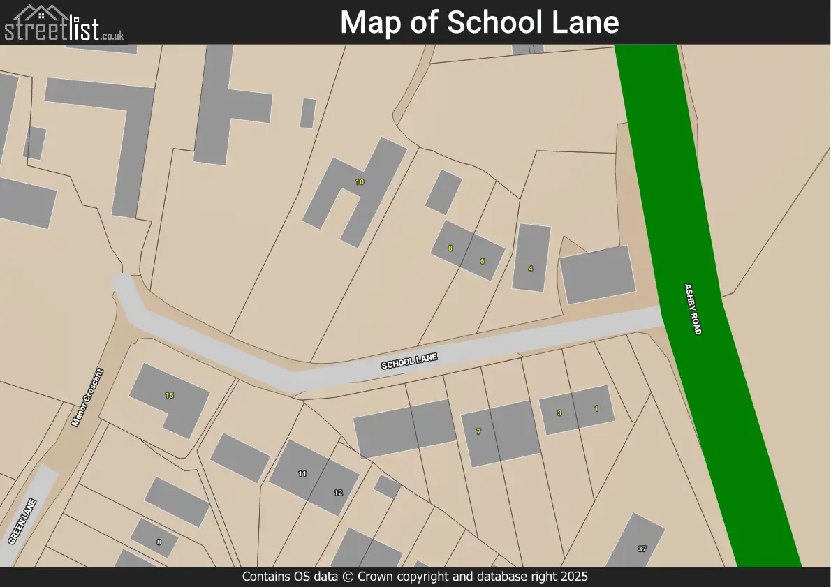 Map of School Lane