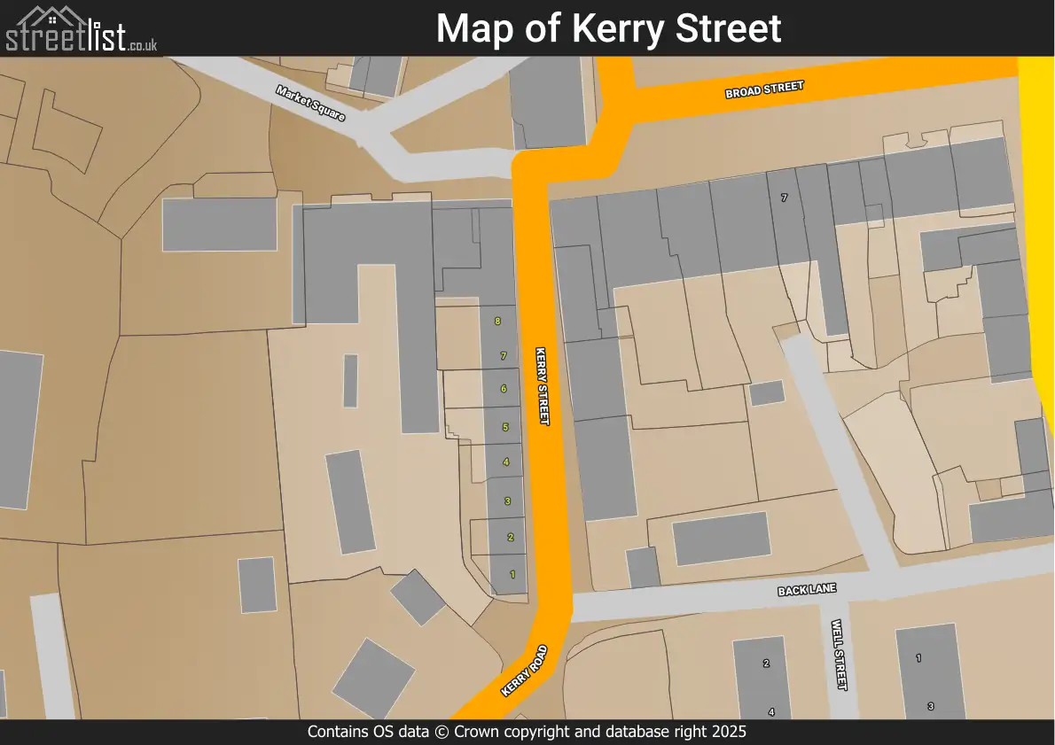 Map of Kerry Street