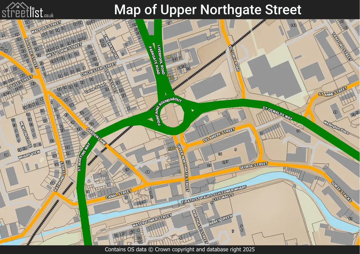 Upper Northgate Street Chester Cheshire Street Map Property And upper-northgate-street-chester-cheshire-street-map-property-and