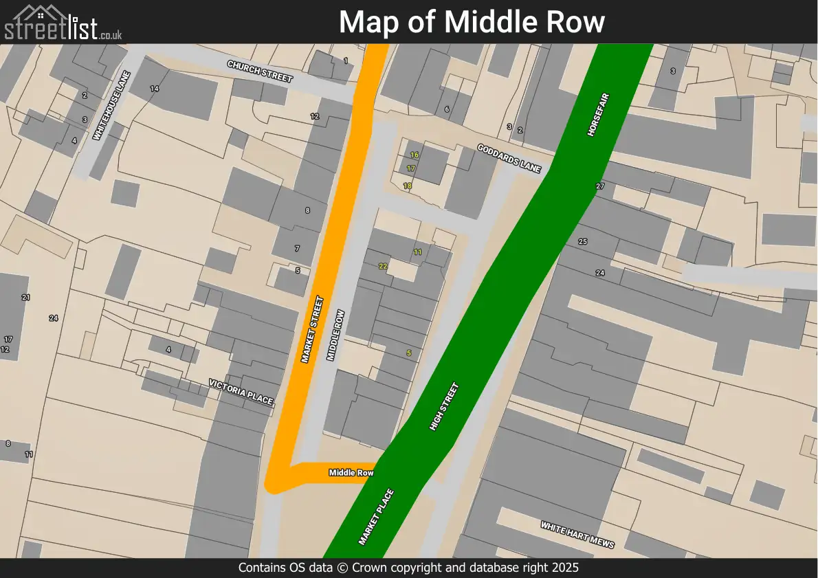 Map of Middle Row