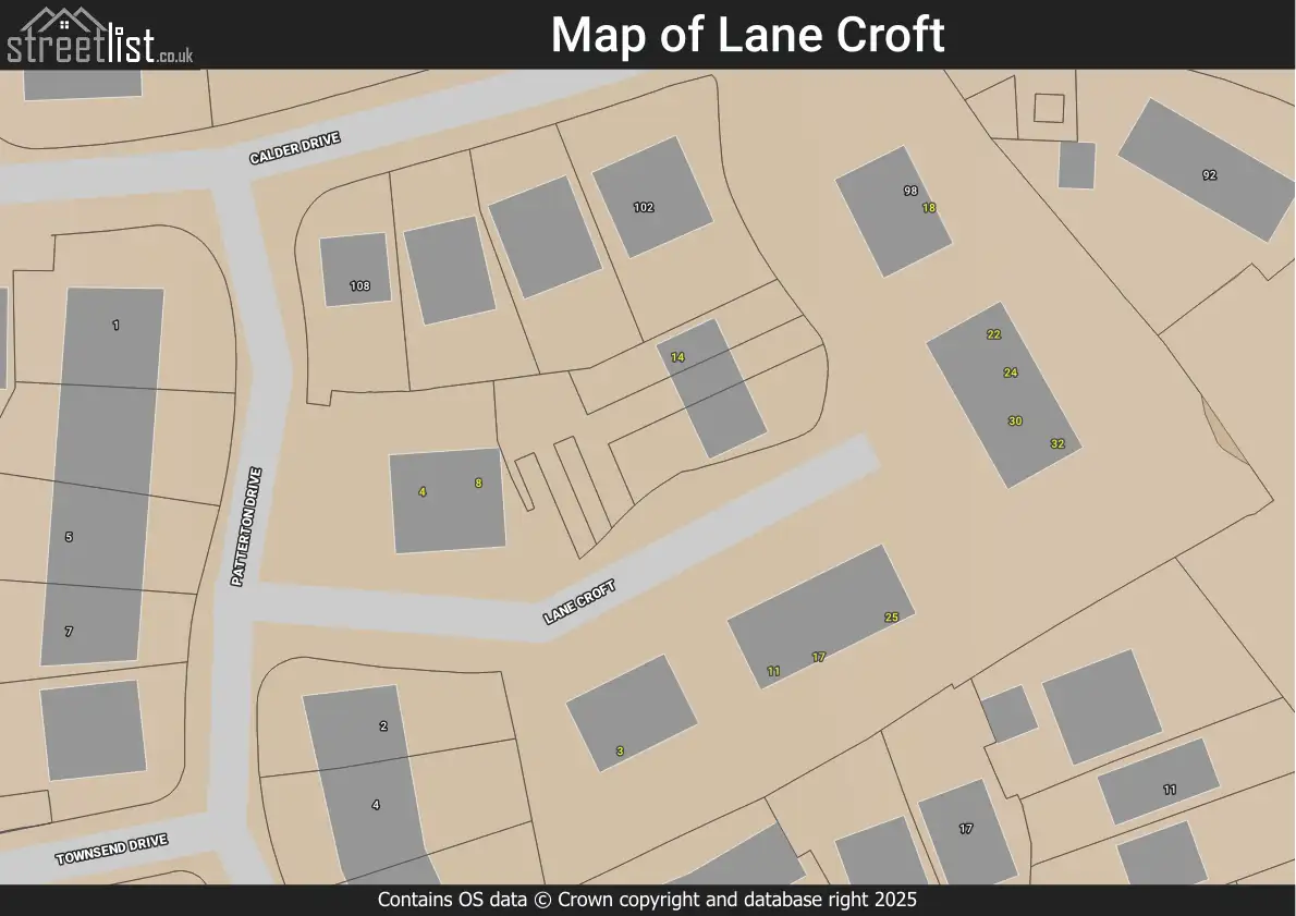 Lane Croft, Sutton Coldfield, West Midlands | Street map, property and ...