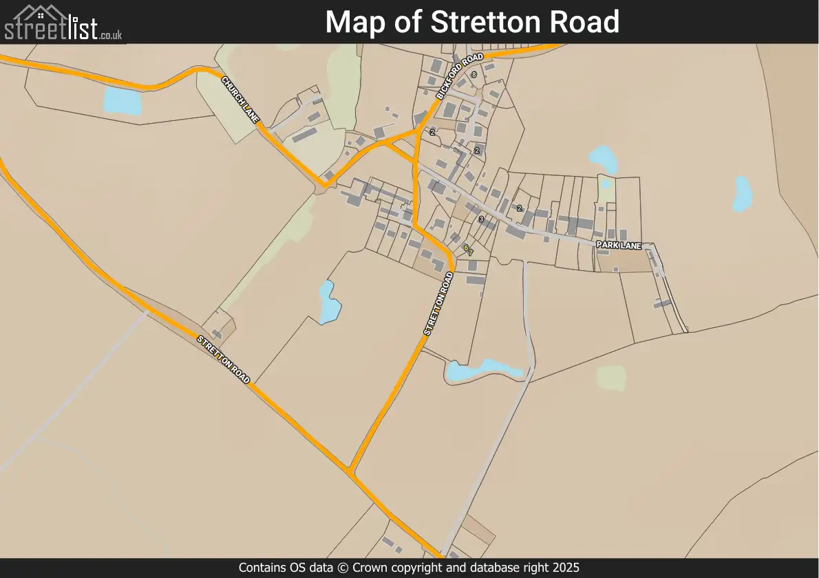 Map of Stretton Road