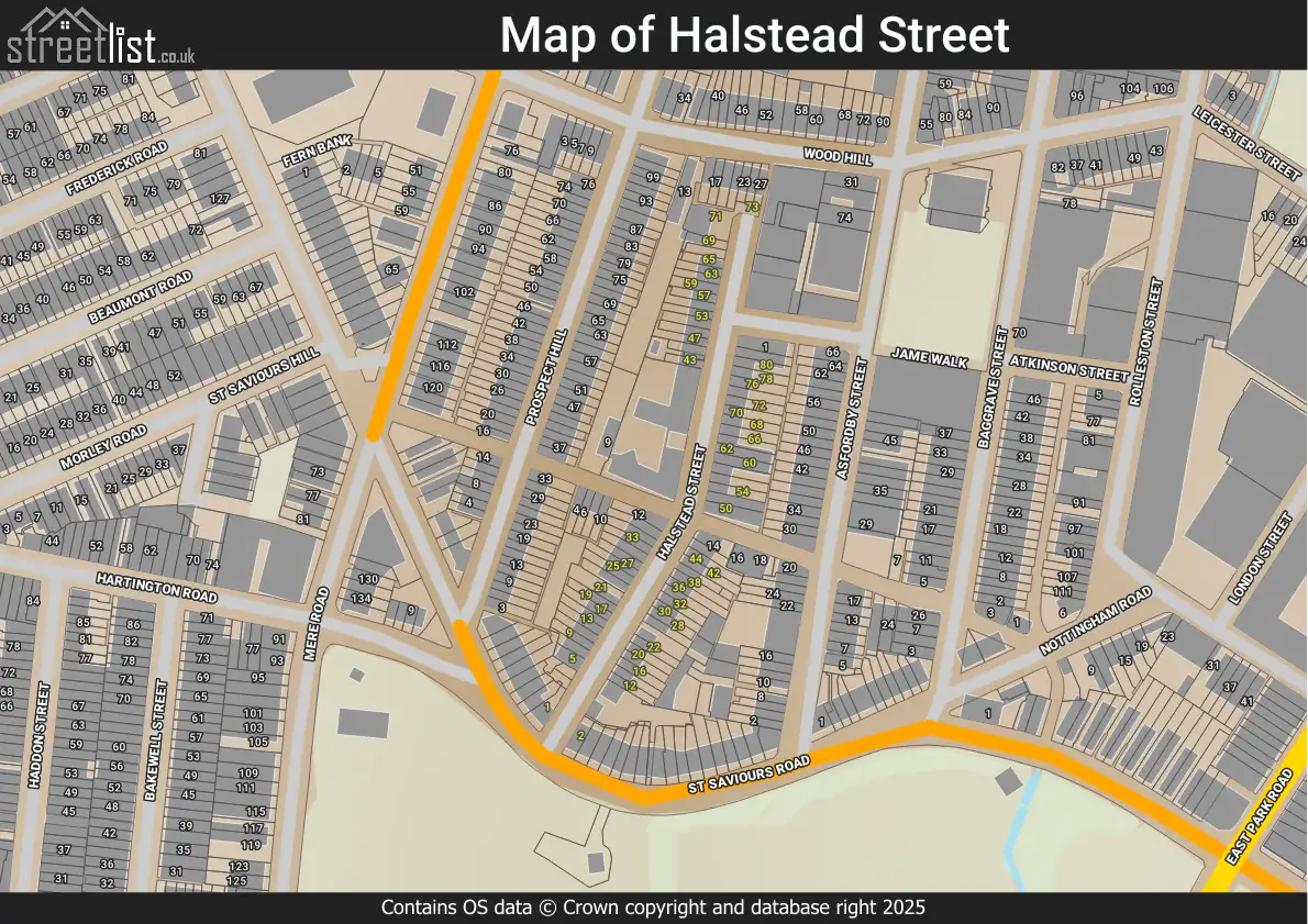 Halstead Street, Leicester, Leicestershire | Street map, property and ...