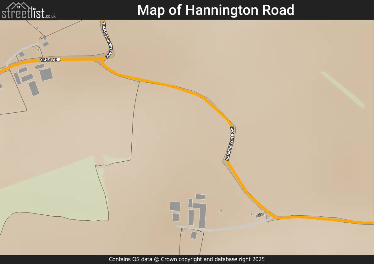 Map of Hannington Road