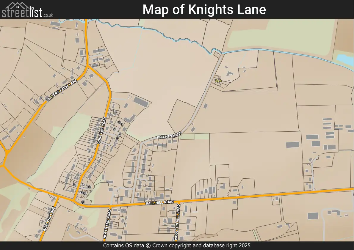 Map of Knights Lane