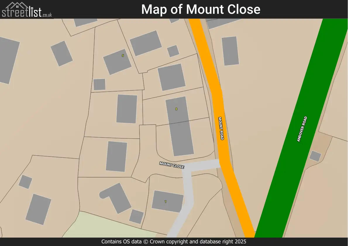 Map of Mount Close
