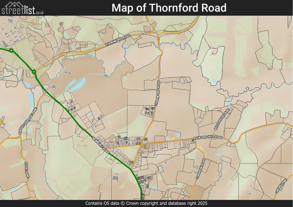 Map of Thornford Road