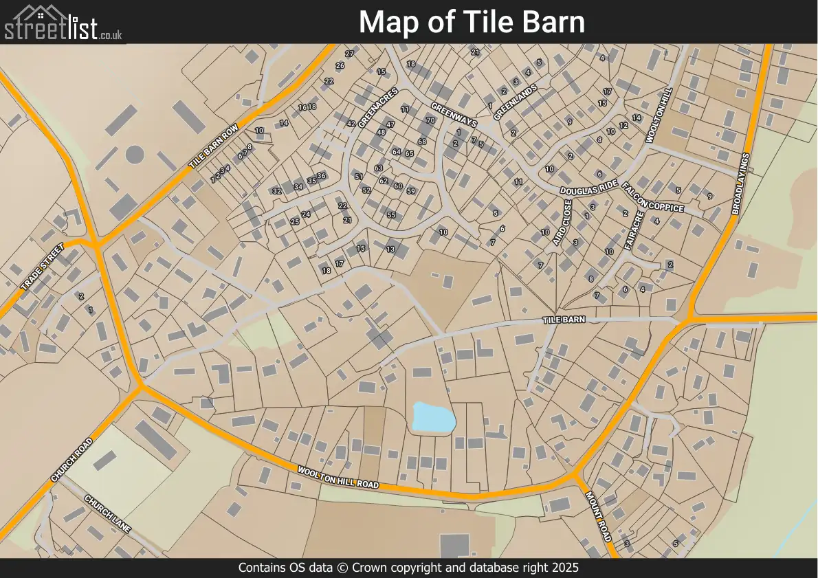 Map of Tile Barn