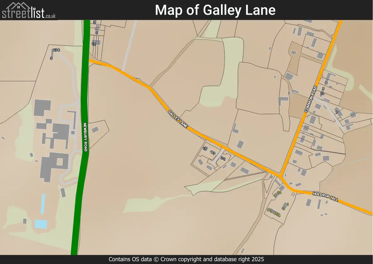 Map of Galley Lane