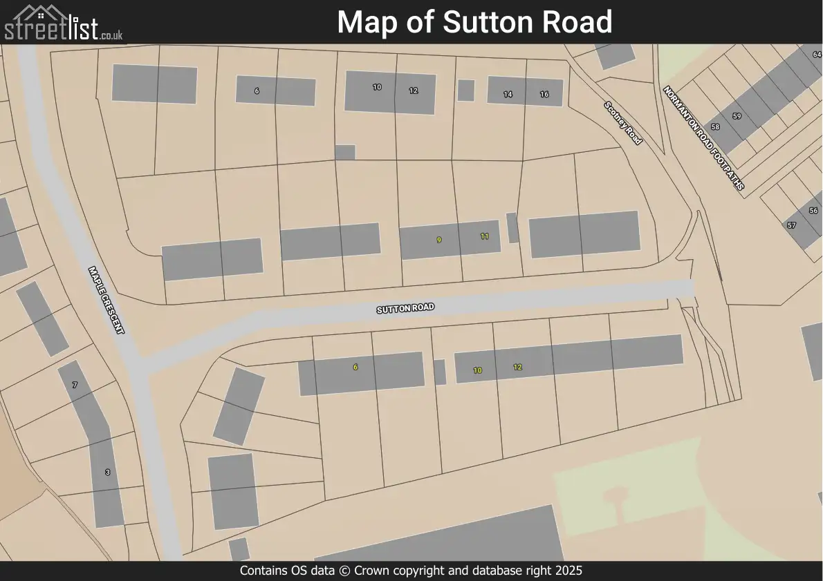 Map of Sutton Road