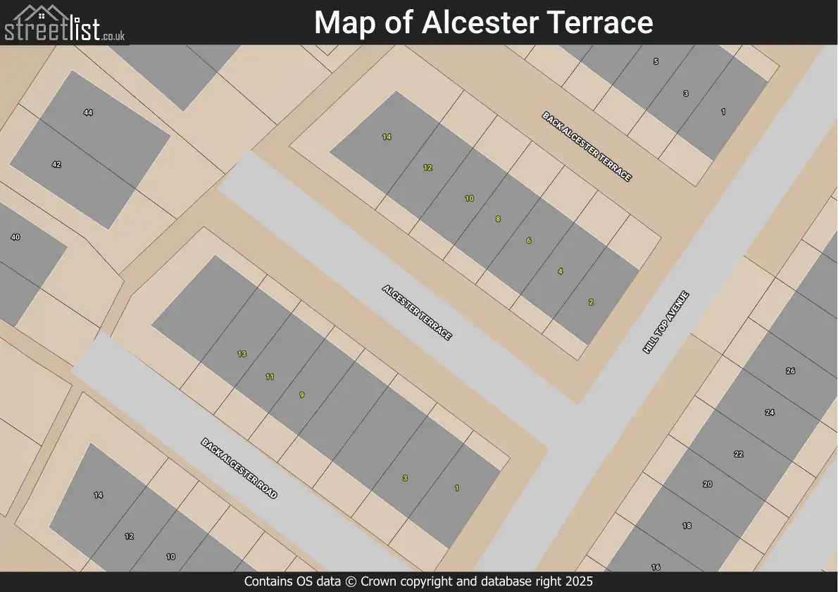 Alcester Terrace, Leeds, Chapeltown, West Yorkshire | Street map ...